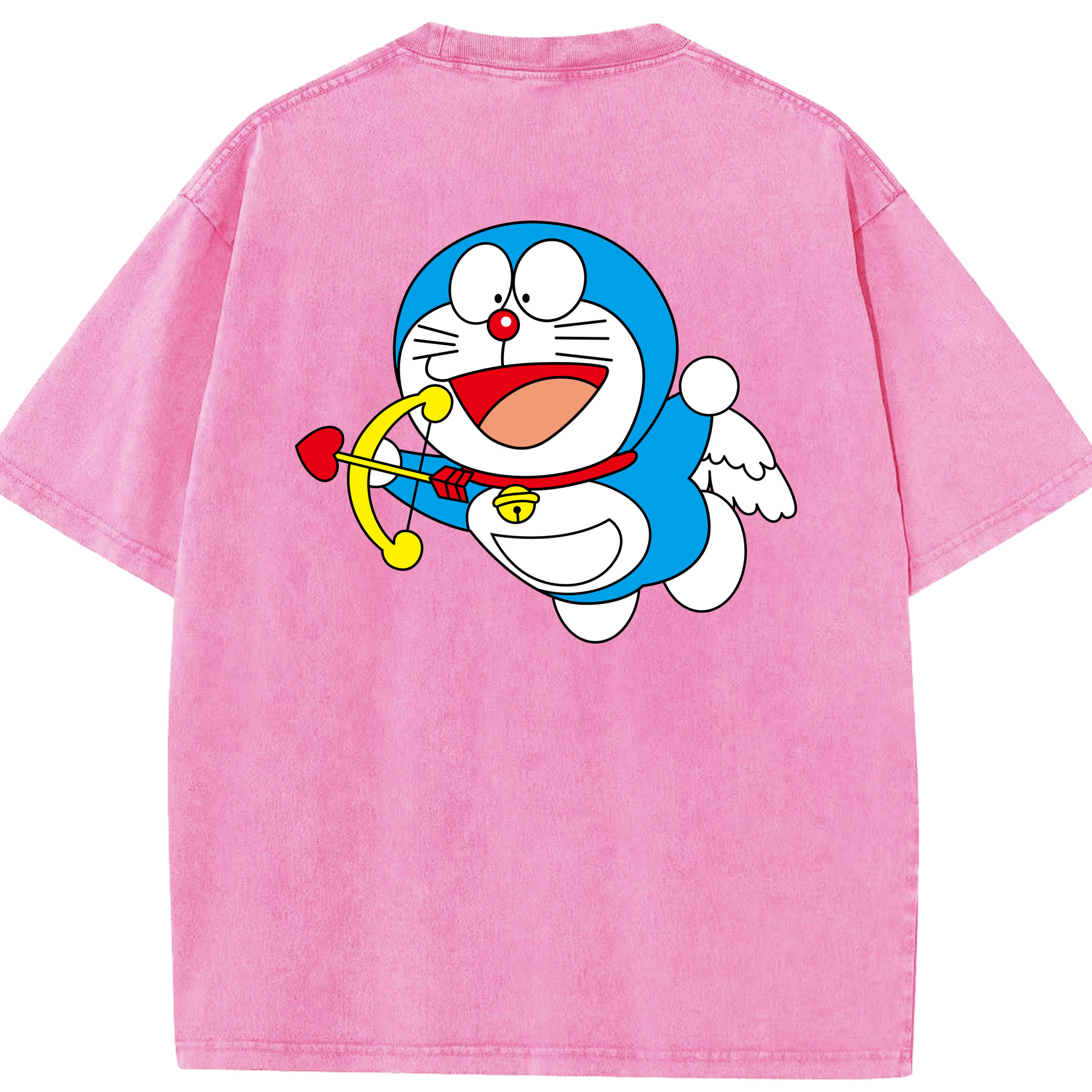 （画像用） ドラえもん Doraemon 綿100% ヴィンテージ風 半袖Tシャツ（背面プリント）